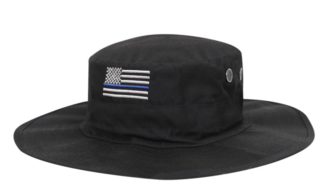 Rothco Thin Blue Line Adjustable Boonie Hat Black One Size