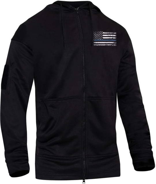 Rothco Thin Blue Line Concealed Carry Zippered Hoodie - Mens Black 3XL