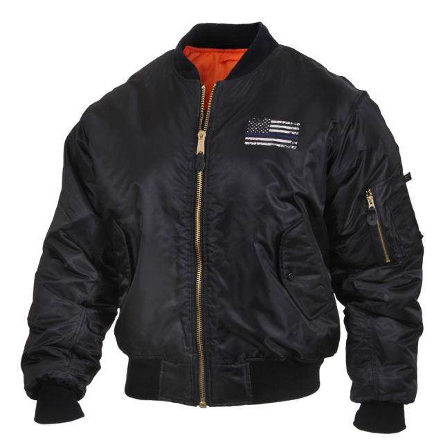 Rothco Thin Blue Line Flag MA-1 Flight Jacket 3XL 3XL