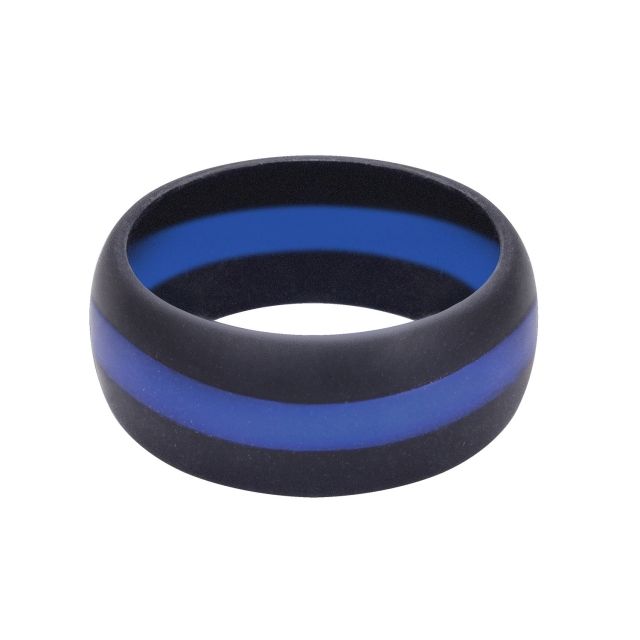 Rothco Thin Blue Line Silicone Ring 12 800-12