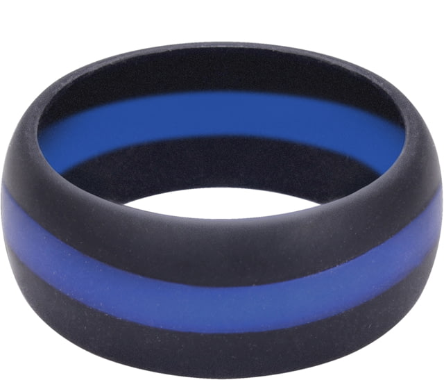 Rothco Thin Blue Line Silicone Ring Black/Blue 9