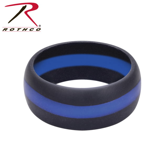 Rothco Rothco Thin Blue Line Silicone Ring 14
