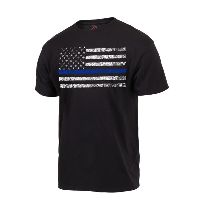 Rothco Thin Blue Line T-Shirt Black S k-S