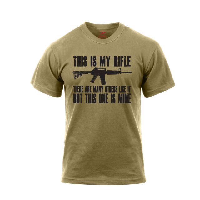 Rothco 'This Is My Rifle' T-Shirt Coyote Brown 2XL CoyoteBrown-2XL