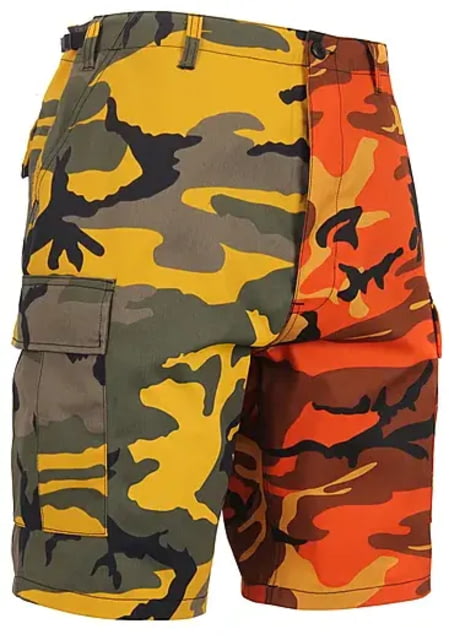 Rothco Two-Tone Camo BDU Short Stinger Yellow / Savage Orange Camo XS SgerYellowSavageOrangeCamo-XS