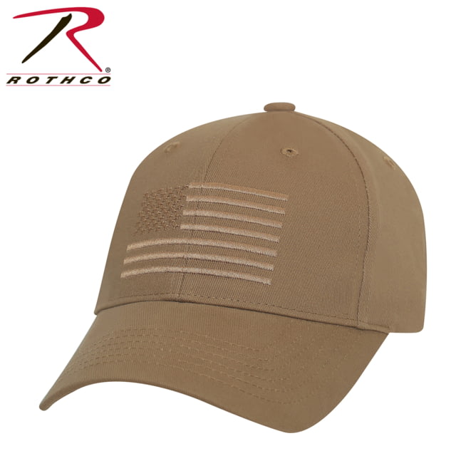 Rothco U.S. Flag Low Profile Cap Coyote Brown