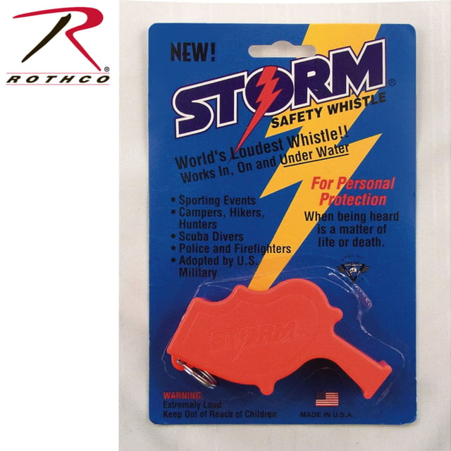 Rothco U.S. Navy Storm All Weather Whistle Orange