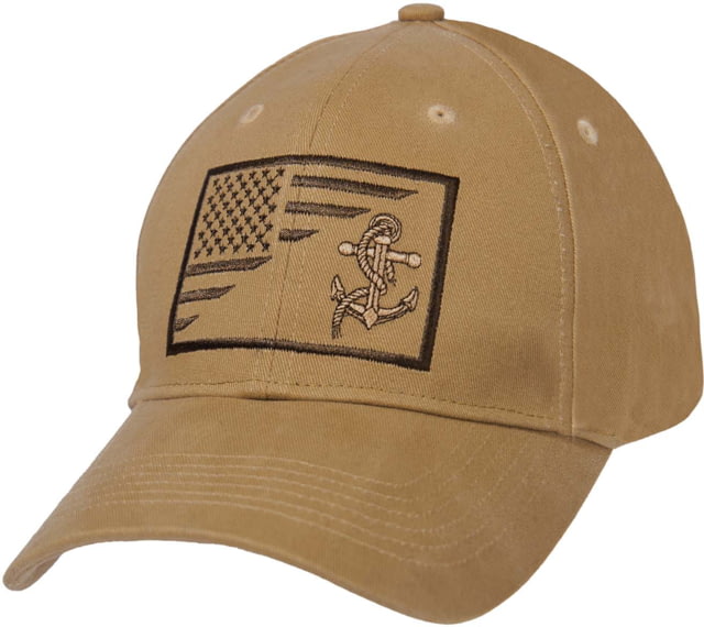 Rothco US Navy Anchor/Flag Low Profile Cap Coyote Brown