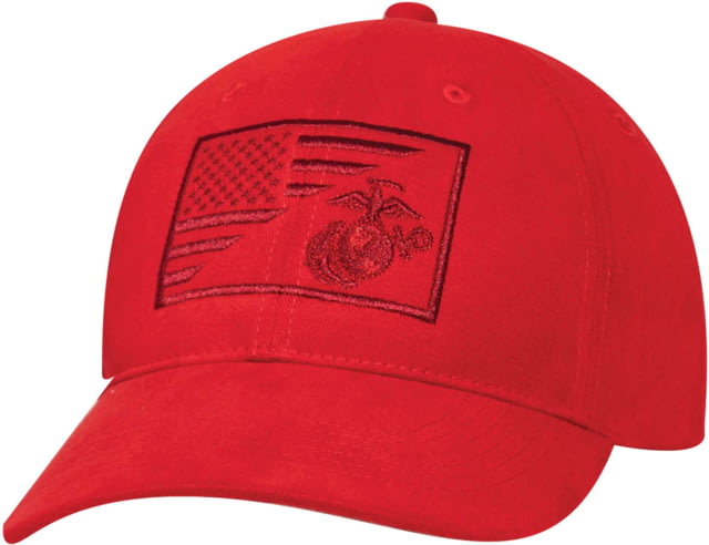 Rothco USMC Eagle Globe and Anchor/US Flag Low Pro Cap Red