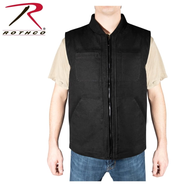 Rothco Concealed Carry Backwoods Canvas Vest Black Small
