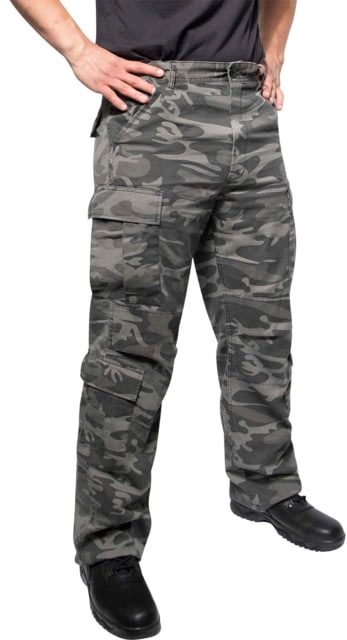 Rothco Vintage Camo Paratrooper Fatigue Pants - Mens Black Camo 2XL