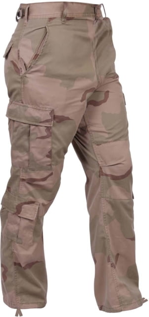 Rothco Vintage Camo Paratrooper Fatigue Pants - Mens Tri-Color Desert Camo Small ColorDesertCamo-S