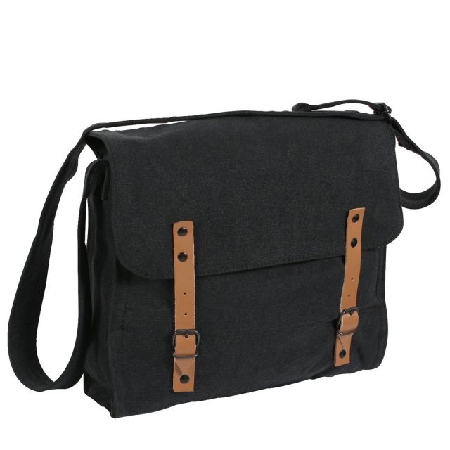 Rothco Vintage Canvas Medic Bag Black Black