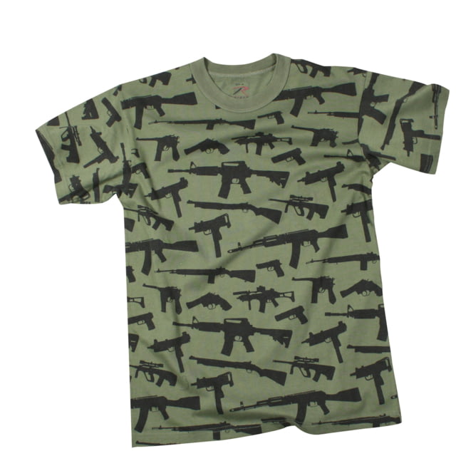 Rothco Vintage 'Guns' T-Shirt Olive Drab 2XL OliveDrab-2XL