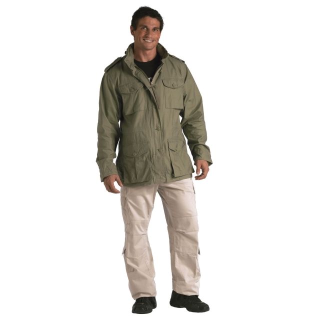 Rothco Vintage Lightweight M-65 Field Jacket Sage Green S Green-S