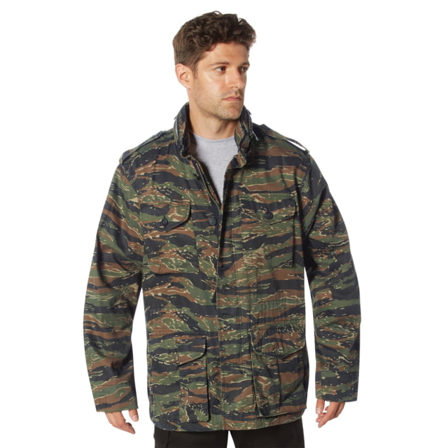 Rothco Vintage Lightweight M-65 Field Jacket – Men’s Tiger Stripe Camo 3XL