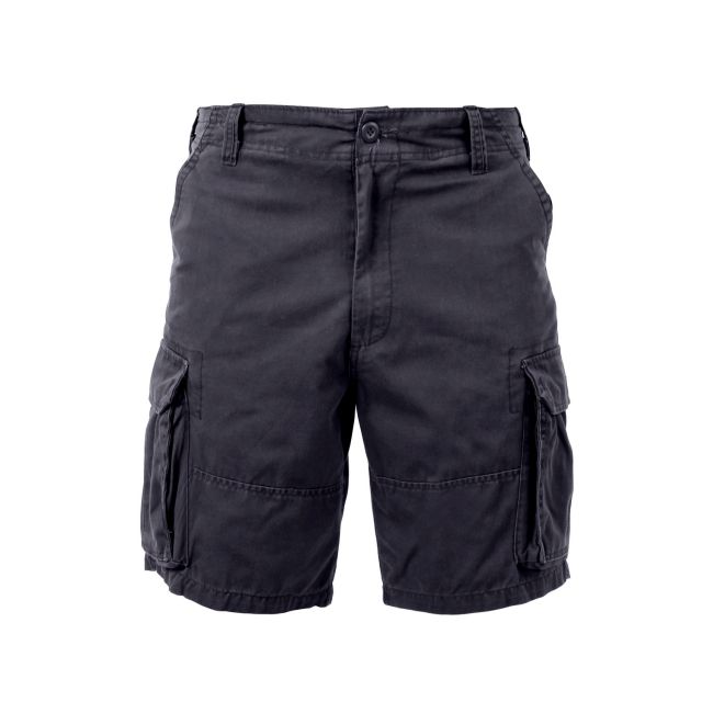 Rothco Vintage Solid Paratrooper Cargo Short Black S k-S