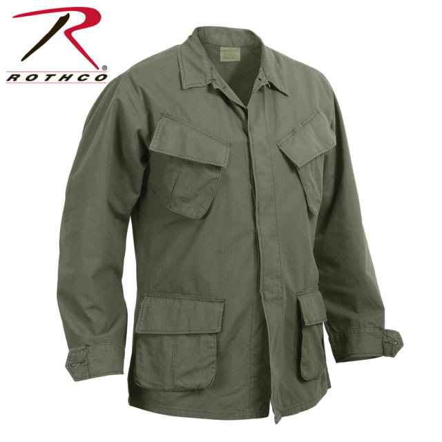 Rothco Vintage Vietnam Fatigue Shirt Rip-Stop 202 Olive Drab 5XL