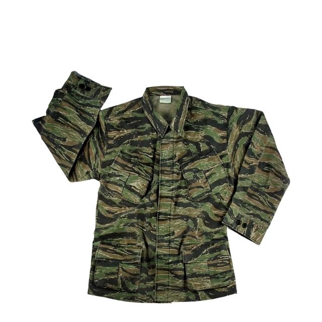 Rothco Vintage Vietnam Fatigue Shirt Rip-Stop Tiger Stripe Camo 2XL TigerStripeCamo-2XL