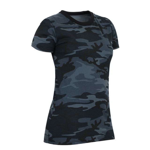 Rothco Long Length Camo T-Shirt - Women's Extra Large Midnight Blue Camo ightBlueCamo-XL