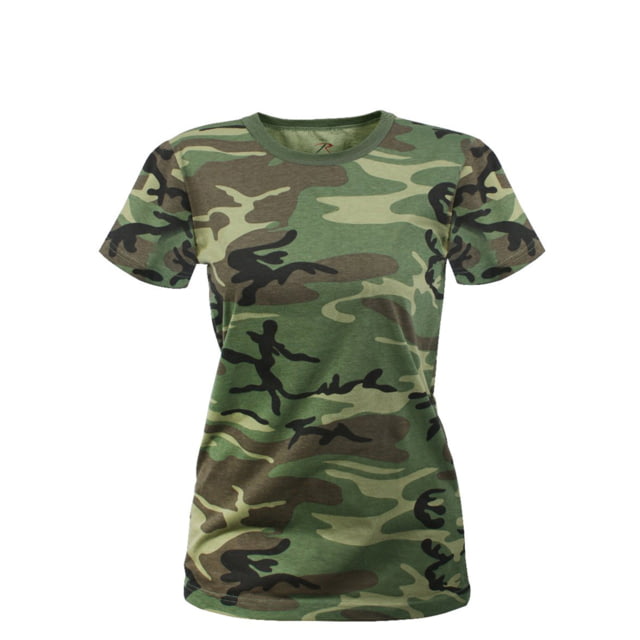 Rothco Long Length Camo T-Shirt - Women's Woodland Camo Small landCamo-S