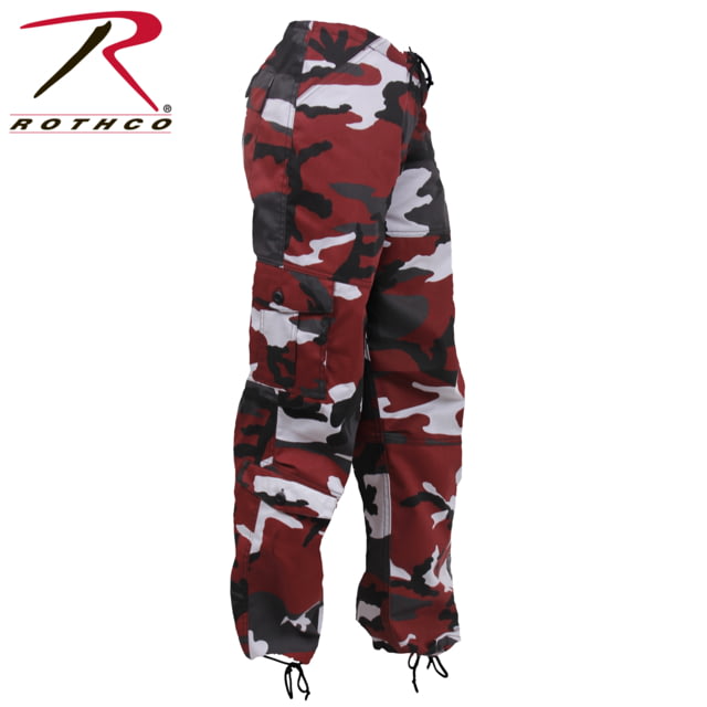 Rothco Paratrooper Colored Camo Fatigues - Women's Red Camo 2XS amo-XXS