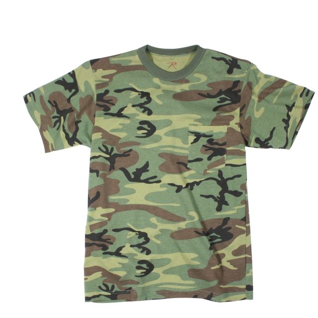 Rothco Woodland Camo T-Shirt w/ Pocket 2XL 2XL