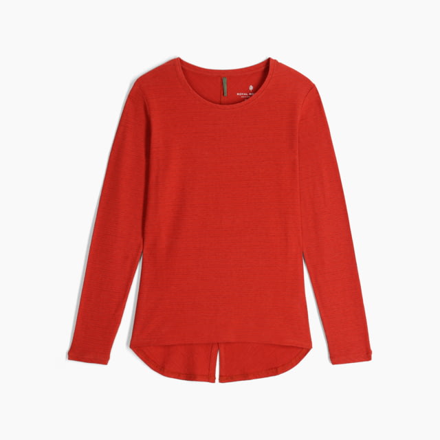 Royal Robbins Vacationer Stripe Tee Long Sleeve - Women's Redwood Str Medium