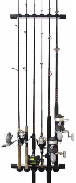 Rush Creek Creations All Weather 6 Fishing Rod Holder Black/White 18 x 3 x 1