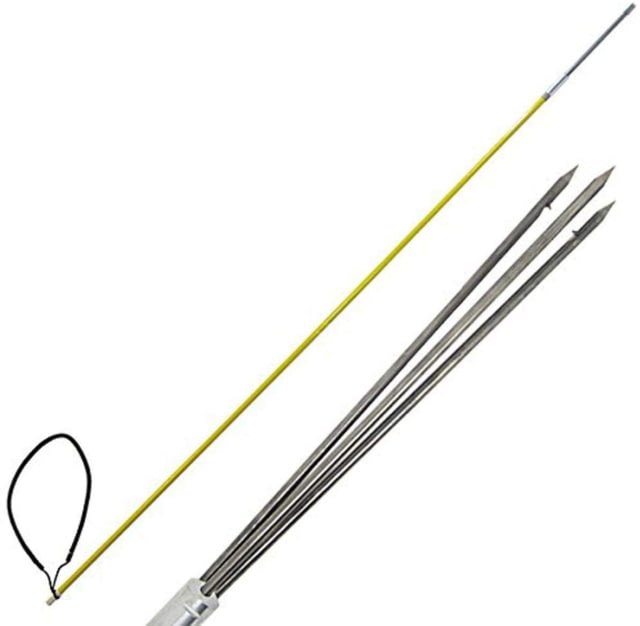 SA Sports Outdoor Gear Drophog Lancer One Piece Polespear w/ 3 Prong Barbed Paralyzer Tip Fishing Tool 72in Yellow