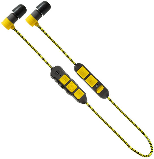 Saf-T-Ear Bluetooth Dual Mode Earphones w/25dB of Noise Reduction Yellow/Gray