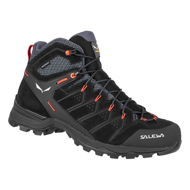 Salewa Alp Mate Mid WP Hiking Boots - Men's Black Out/Fluo Orange 12.5