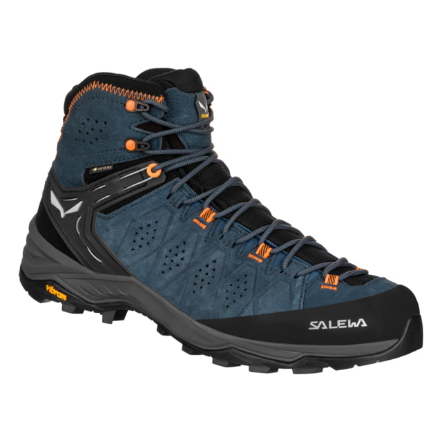 Salewa Alp Trainer 2 Mid GTX Hiking Boots - Men's Dark Denim/Fluo Orange 13