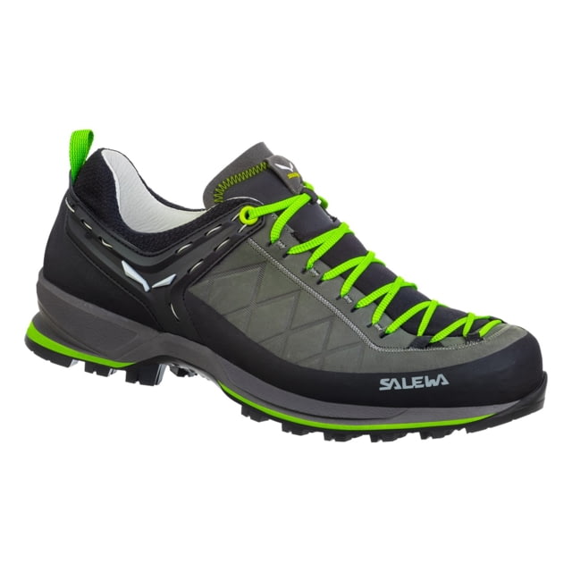 Salewa MTN Trainer 2 Leather Hiking Shoes - Men's Smoked/Fluo Green 10.5