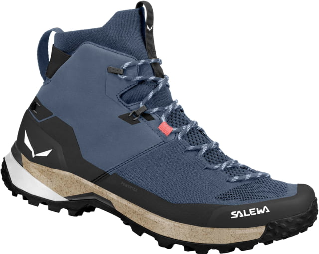Salewa Puez Knit Mid PTX Hiking Boots - Men's Java Blue/Black 9.5 US