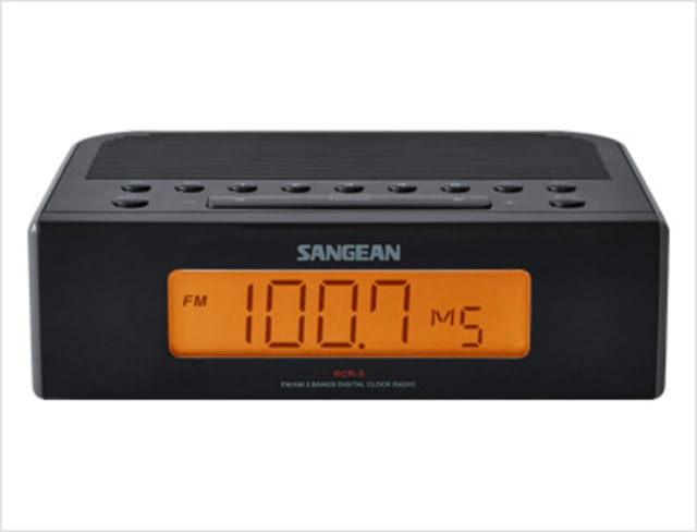Sangean AM/FM Digital Tuning Clock Radio Black Small