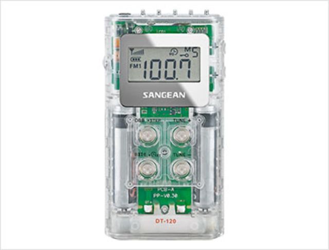 Sangean AM-FM Stereo Synthesized Pocket Receiver Clear Small