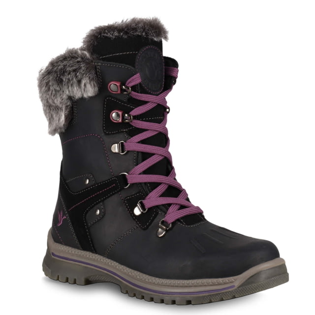 Santana Canada Milly Leather Winter Boot - Women's Black Purple 6 MILLYBLACK PURPLE6