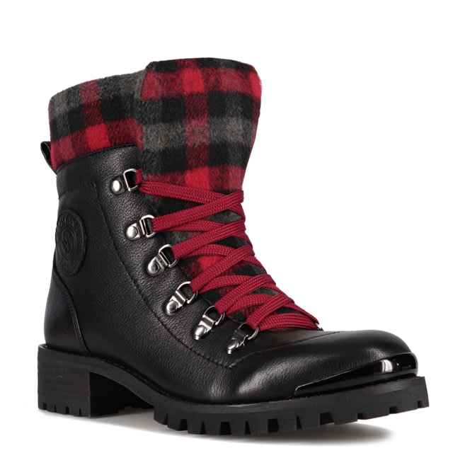 Santana Canada Niko Winter Hiker Boots - Women's Black/Plaid 10 NIKOBLACK / PLAID10