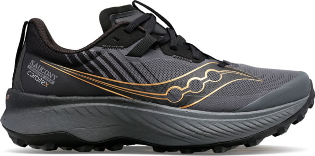 Saucony Endorphin Edge Trail Shoes - Men's Black/Goldstk 9 Medium