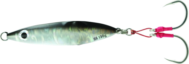 Savage Gear Squish Erratic Fall Deep Drop Jig 5/0 Hook Flutter Sinking Dirty Silver/Lumo 80 grams 3 3/4in