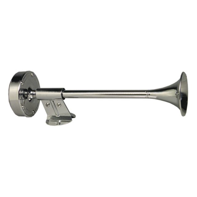 Schmitt & Ongaro Marine Deluxe SS Shorty Single Trumpet Horn - 12V