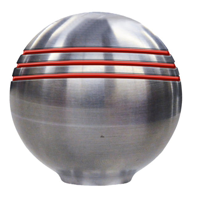 Schmitt & Ongaro Marine Throttle Knob - 1-7/8" - Red Grooves