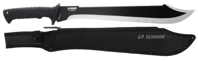 Schrade Decimate Sawback Fixed Knife 3CR Steel Rubberized Handle