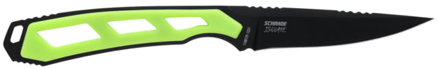 Schrade Isolate Caper Fixed Blade Knife 3in AUS-10 Steel Caper Fixed Blade Black/Green Handle