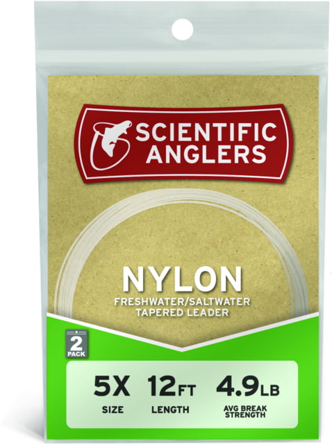 Scientific Anglers Bass Nylon Leaders 9in 2 Pack 10lb