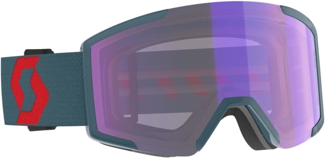SCOTT Shield LS Goggle Neon Red/Aruba Green/Light Sensitive Blue Chrome