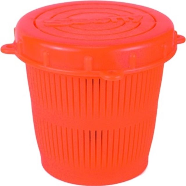 Scotty 672 Vented Bait Jar w/ Quick Lock Threaded Lid 0.5 Litre Fluorescent Red