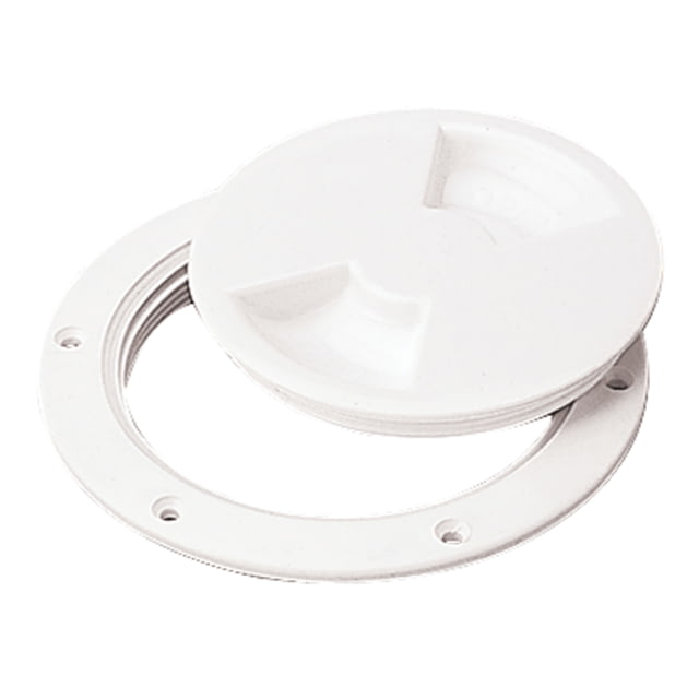 Sea-Dog Screw Out Deck Plate - 5-7/16" White 5-7/16in