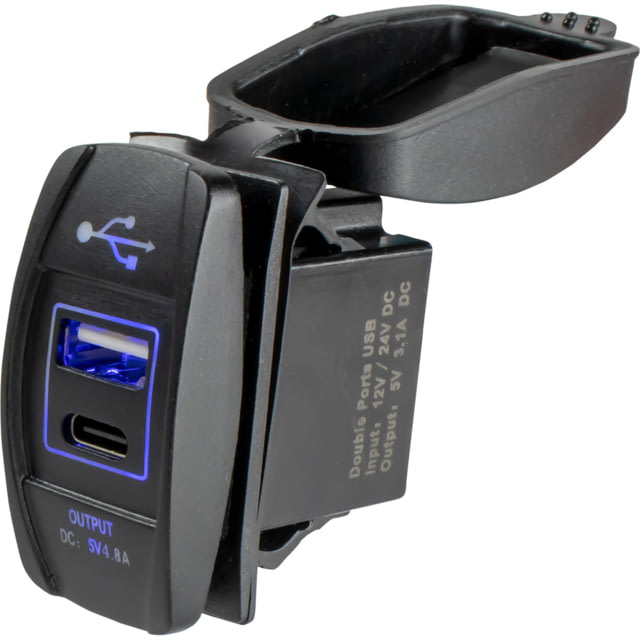 Sea-Dog USB & USB-C Rocker Switch Style Power Socket One Size